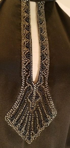 BCBGMaxAzria silk beaded sleeveless top - Picture 7 of 8